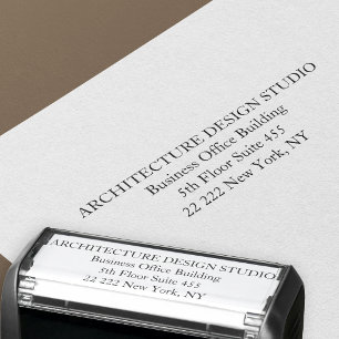 Simple business professional return address self-inking stamp