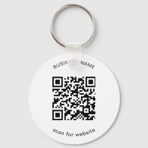 Simple Business Promotional QR Code Keychain