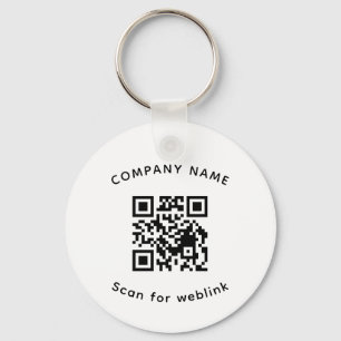 Simple Business QR Code Promotional Keychains