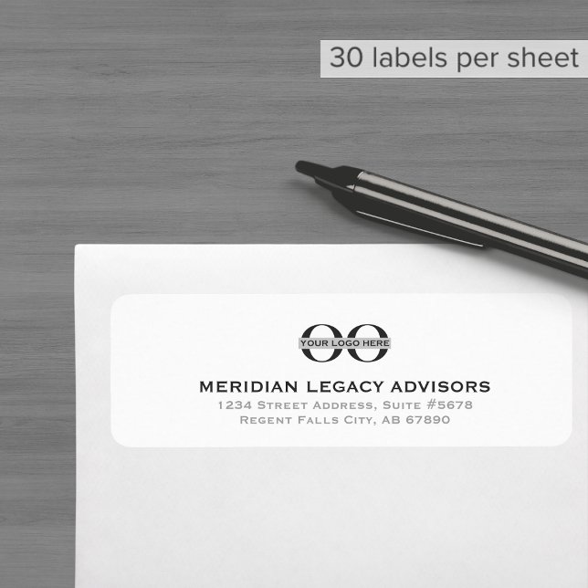 Simple Business Return Address Label with Logo (Creator Uploaded)