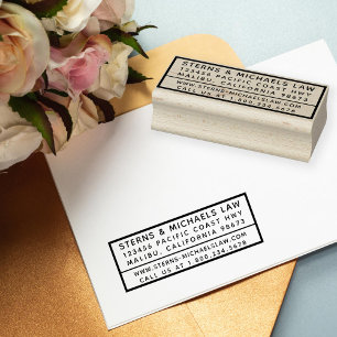 Simple Business Return Address Rubber Stamp