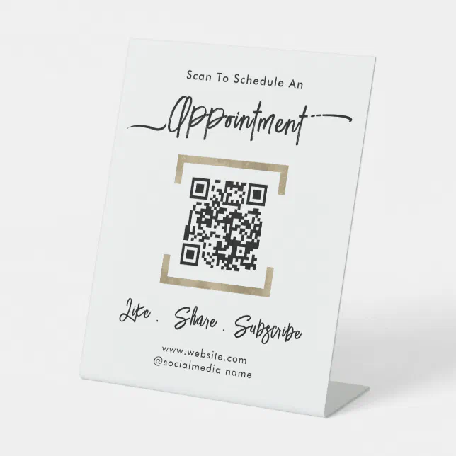 Simple Business Schedule Appointment Pedestal Sign | Zazzle