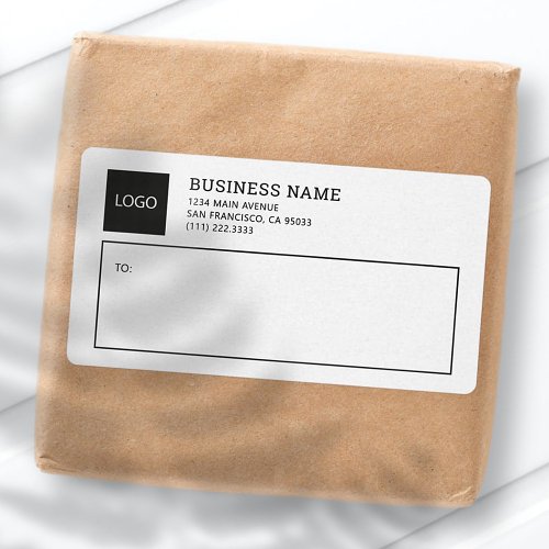 Simple Business Square Logo Shipping Labels