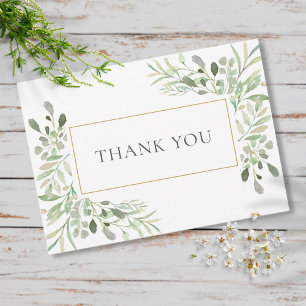Simple Business Thank You Botanical Watercolor Card