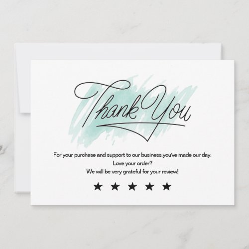 Simple Business Thank You Card  Add Logo