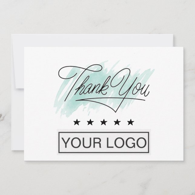 Simple Business Thank You Card , Add Logo (Front)