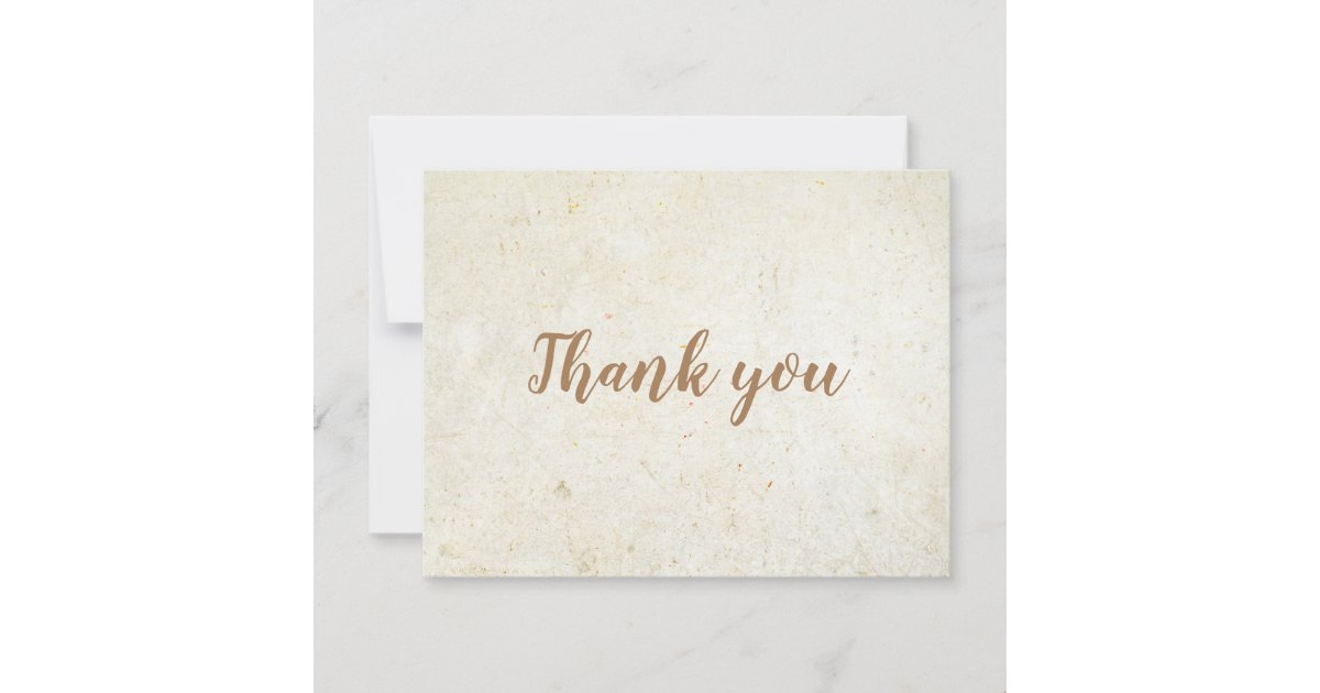 Simple Business Thank You Gold Script Card | Zazzle