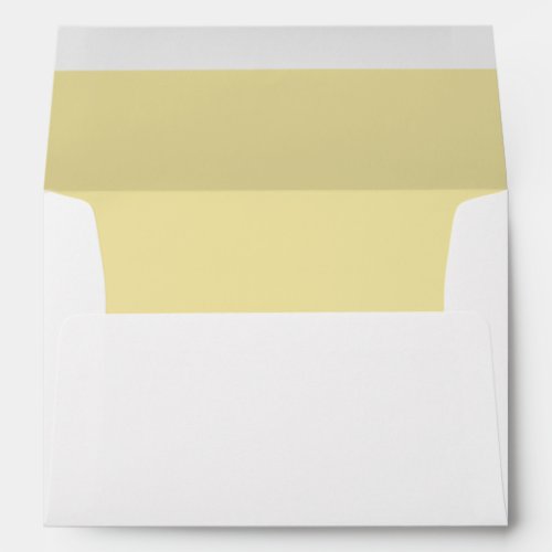 Simple Butter Yellow Return Address Lined Envelope