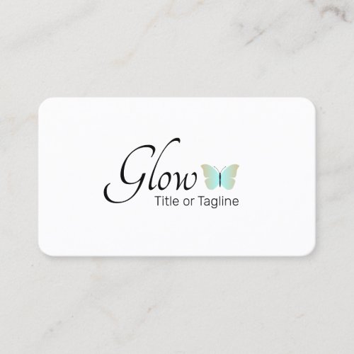 Simple Butterfly Esthetician Beauty Spa Logo Business Card