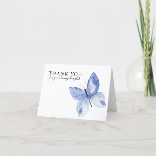 Simple Butterfly Funeral Sympathy Thank You Card