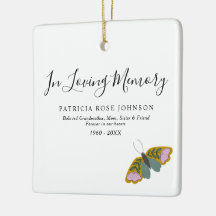 Memorial Frame Butterfly  with Tealight Ornament 