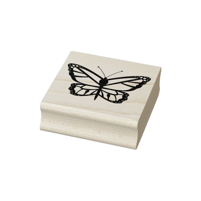 Simple Butterfly Shape Rubber Stamp (Stamp)