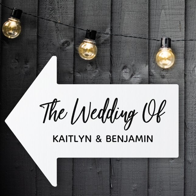 Simple BW Typography The Wedding of Simple Arrow Sign (Creator Uploaded)