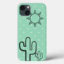Simple Cactus Mint Green Dots Summer Iphone 6 Case