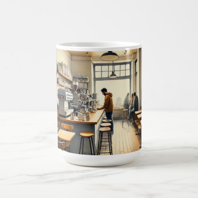 Simple Cafe in San Francisco Mug (Center)