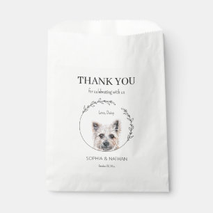 Simple Cairn Terrier Wedding Thank You Favor Bag