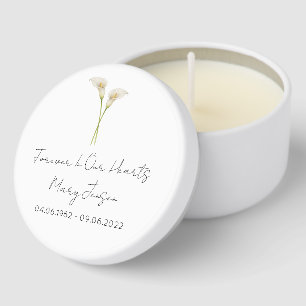 Simple Calla Lily Funeral Mini Candle Favors