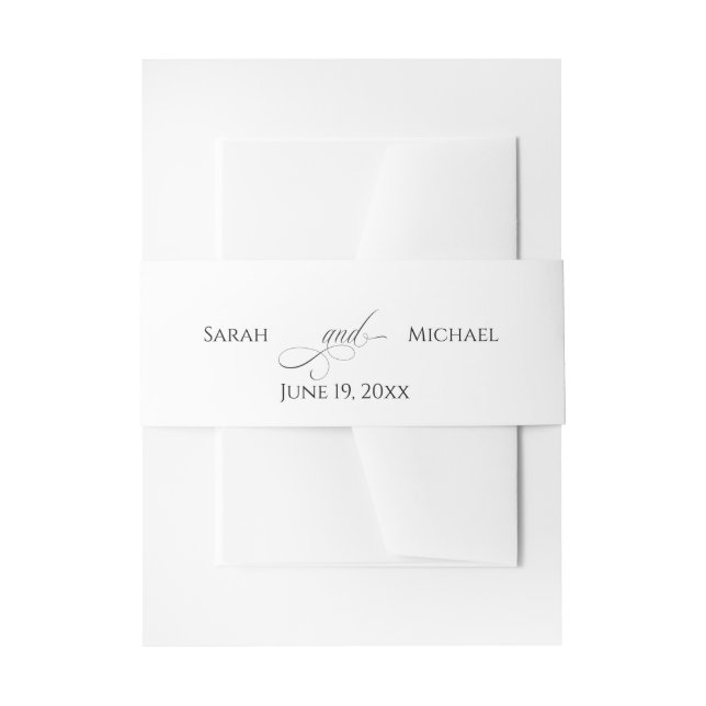 Simple Calligraphy Belly Band (Front Example)