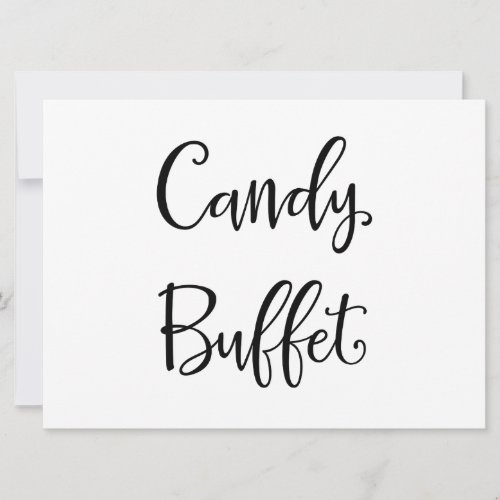 Simple Calligraphy  Candy Buffet Wedding Sign