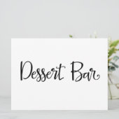Simple Calligraphy | "Dessert Bar" Reception Sign (Standing Front)