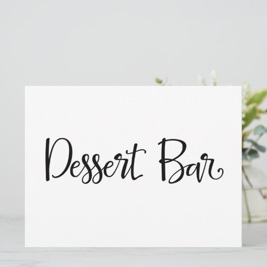Simple Calligraphy | "Dessert Bar" Reception Sign (Standing Front)