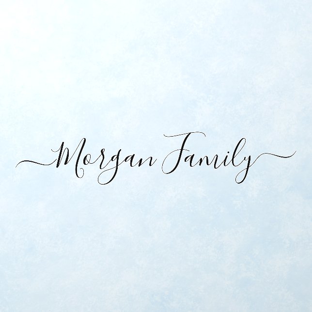 Simple Calligraphy Family Name Wall Decal (Insitu 1)