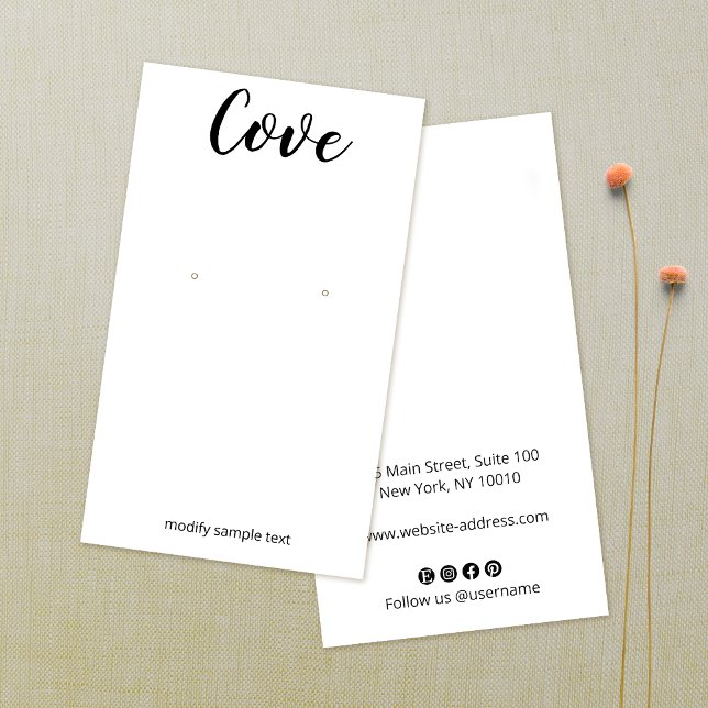 Simple Calligraphy Font  Earring Jewelry (Creator Uploaded)