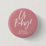 Simple Calligraphy Gender Neutral Baby Shower Button<br><div class="desc">Simple Calligraphy Gender Neutral Baby Shower button features a fun and modern calligraphy on bold,  solid colors.</div>