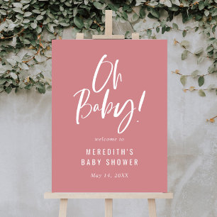 Simple Calligraphy Gender Neutral Baby Shower Foam Board