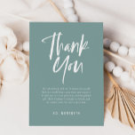 Simple Calligraphy Gender Neutral Baby Shower Thank You Card<br><div class="desc">Simple Calligraphy Gender Neutral Baby Shower thank you card features a fun and modern calligraphy on bold,  solid colors.</div>