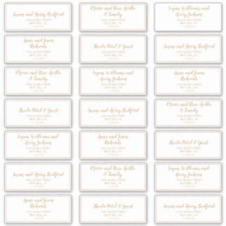 Simple Calligraphy|Gold Guest Address Labels