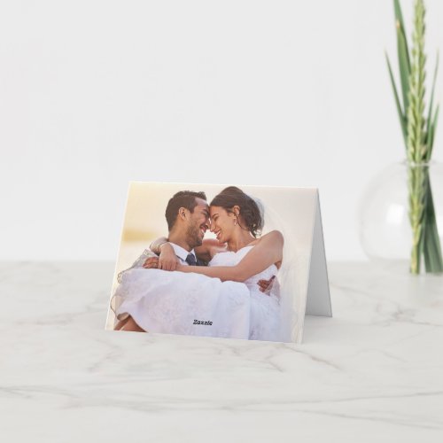 Simple Calligraphy|Gold Photo Wedding Thank You