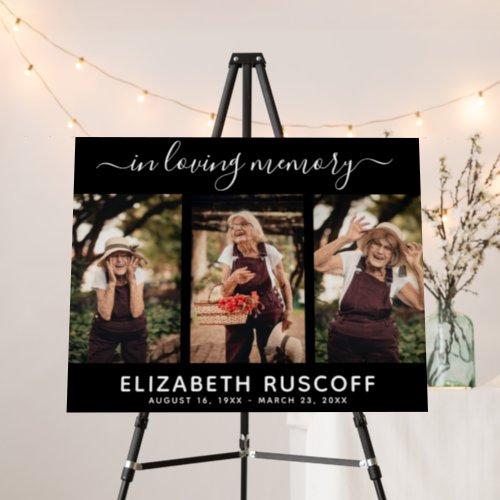Simple Calligraphy In Loving Memory Photo Collage  Foam Board