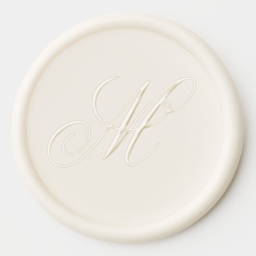 Simple Calligraphy Initial Wedding Monogram Wax Seal Sticker
