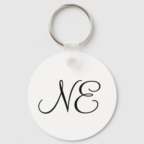 simple calligraphy minimal monogram logo add your keychain