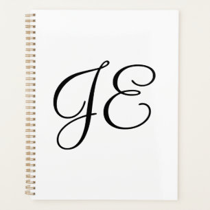 simple calligraphy minimal monogram logo add your planner