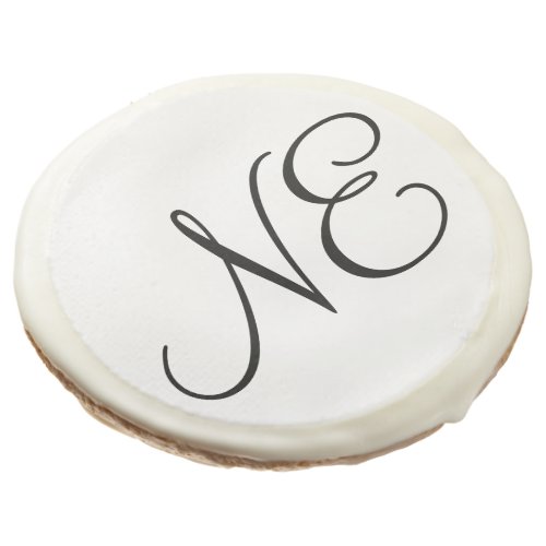 simple calligraphy minimal monogram logo add your  sugar cookie