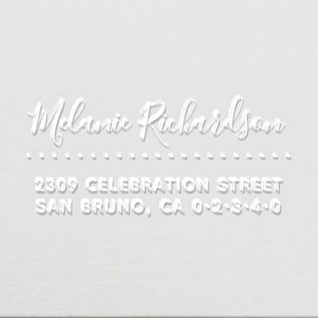 Simple Calligraphy Name Return Address Embosser (Design)