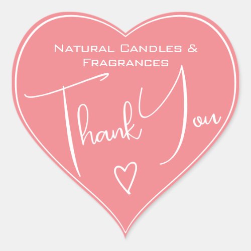 Simple Calligraphy Pink Blush Thank You Labels 