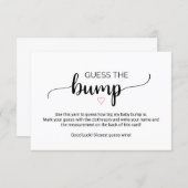 Simple Calligraphy | Pink Guess the Bump Game Card (Front/Back)