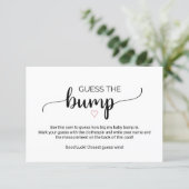 Simple Calligraphy | Pink Guess the Bump Game Card (Standing Front)