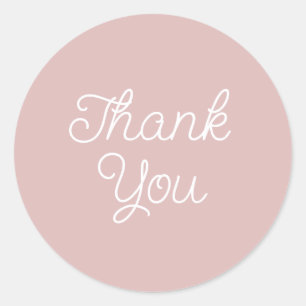 Simple Calligraphy Pink Mauve Thank You Seal