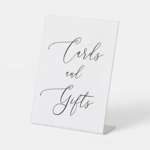Simple Calligraphy Rustic Cards and Gifts Poster Pedestal Sign