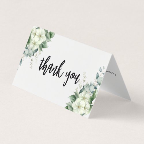 Simple Calligraphy Rustic Greenery Floral Wedding  Business Card