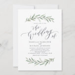 Simple calligraphy rustic greenery wedding invitation<br><div class="desc">greenery wedding invitation featured modern wedding calligraphy and rustic watercolor foliage design,  simple and elegant,  great for modern rustic wedding,  spring botanical garden wedding or summer country wedding. 
See all the matching pieces in collection</div>