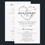 Simple Calligraphy Script Elegant Wedding Program<br><div class="desc">Simple Calligraphy Script Elegant Wedding Program.</div>