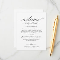 Simple Calligraphy Script Wedding Welcome Bag