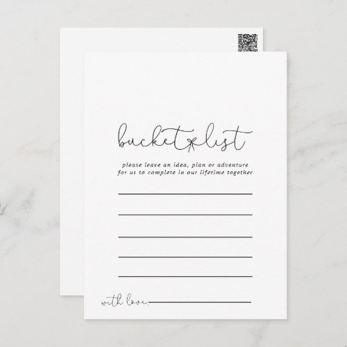 Simple Calligraphy Simple Bucket List Cards