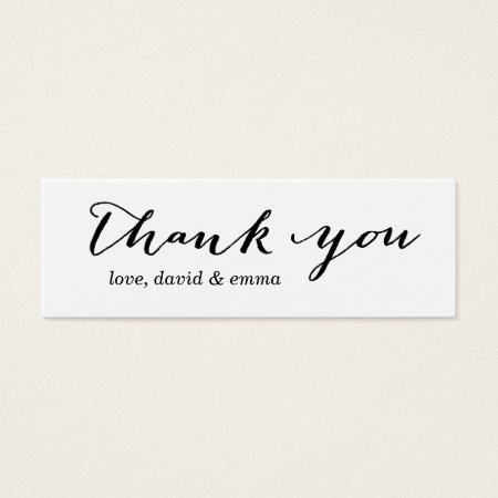 Simple Calligraphy Thank You Gift Tags