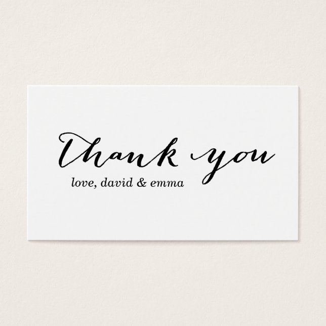 Simple Calligraphy Thank You Gift Tags (Front)